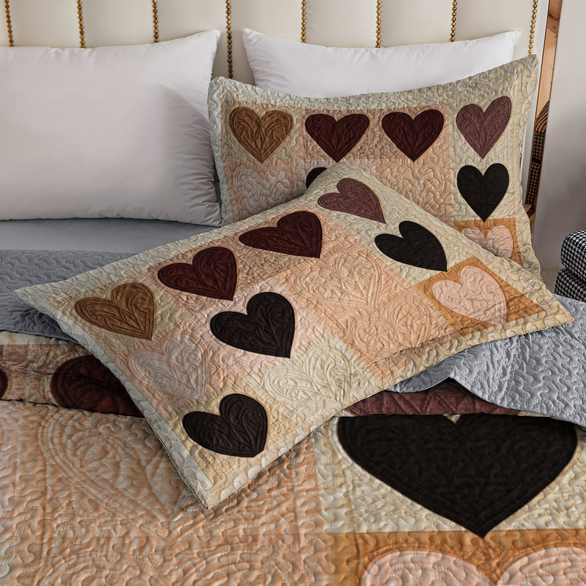 Shineful All Season Quilt 3-Piece Set - Warm Heart