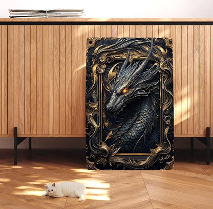 Shineful 2D Metal Sign Inferno Dragon Gothic