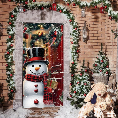 Shineful Door Cover - Snowman’s Christmas Surprise