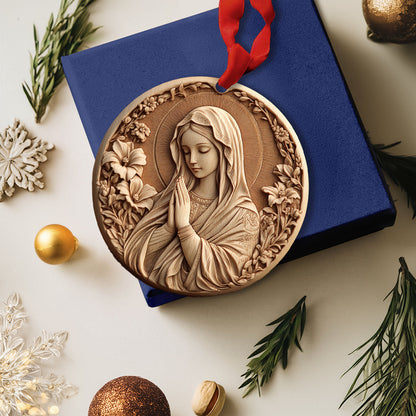 Shineful 2D Acrylic Ornament - Virgin Mary Wooden