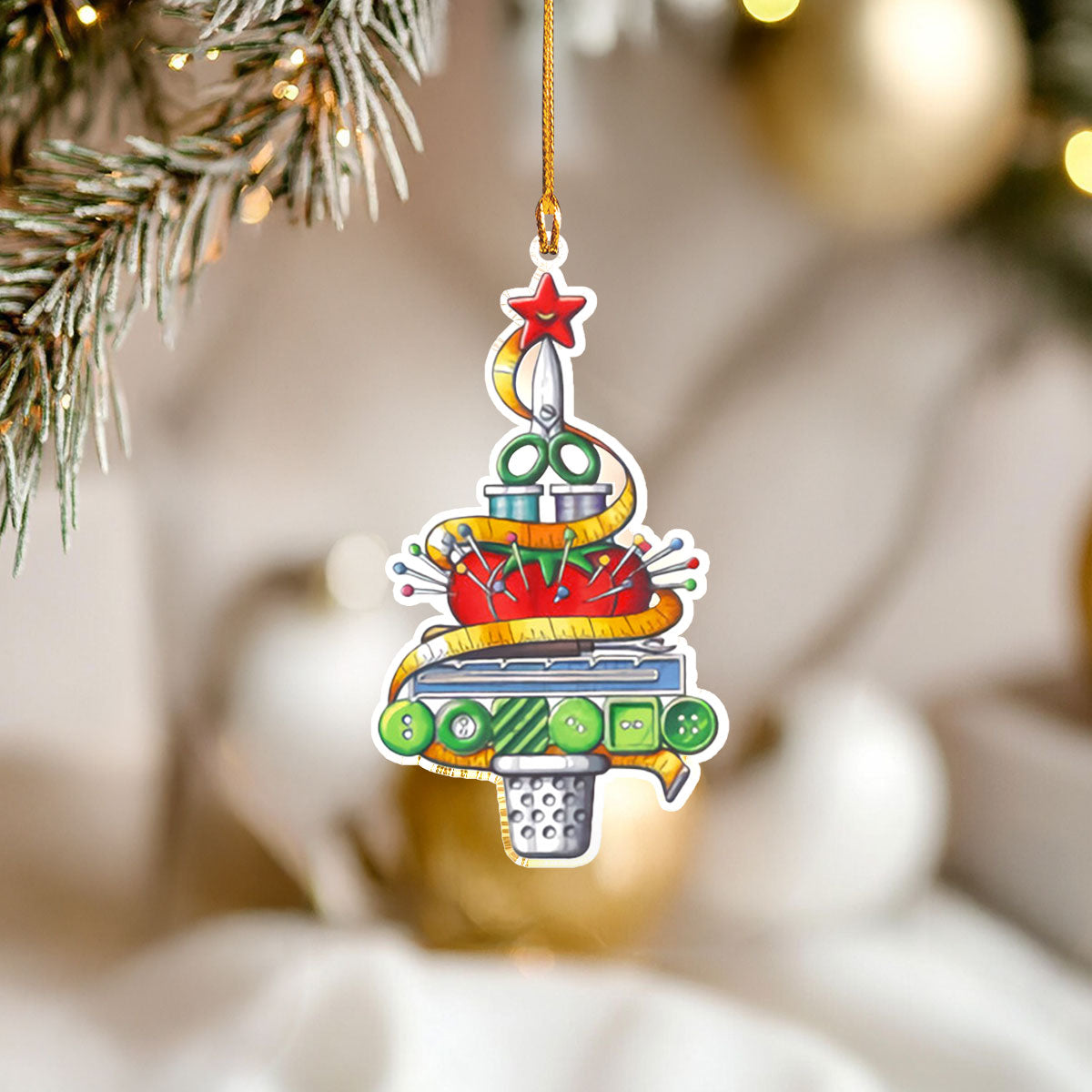 Shineful 2D Acrylic Ornament Stitching Joy