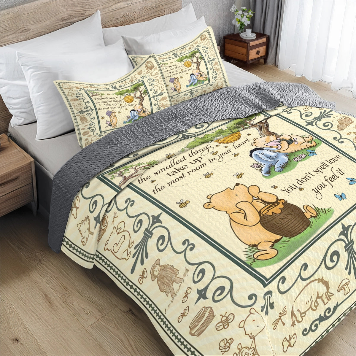 Shineful All Season Quilt 3-Piece Set Winnie the Pooh Cozy