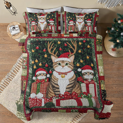 Shineful All Season Quilt 3-Piece Set Holiday Whiskers