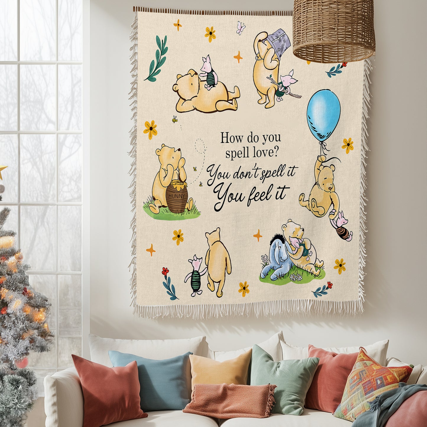 Shineful Woven Tapestry Throw Blanket - Pooh The Love