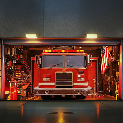 Shineful Garage Door Banner Decoration - Firefighter Station Glory