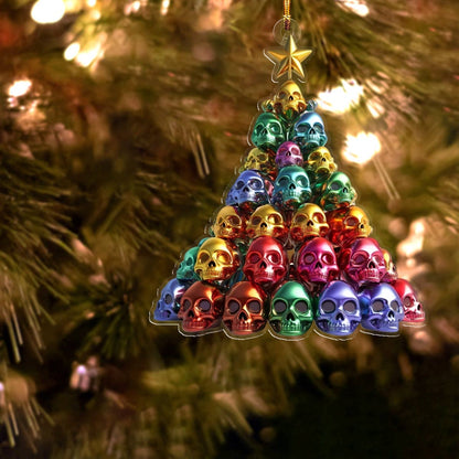 Shineful 2D Acrylic Ornament Colorful Skulls