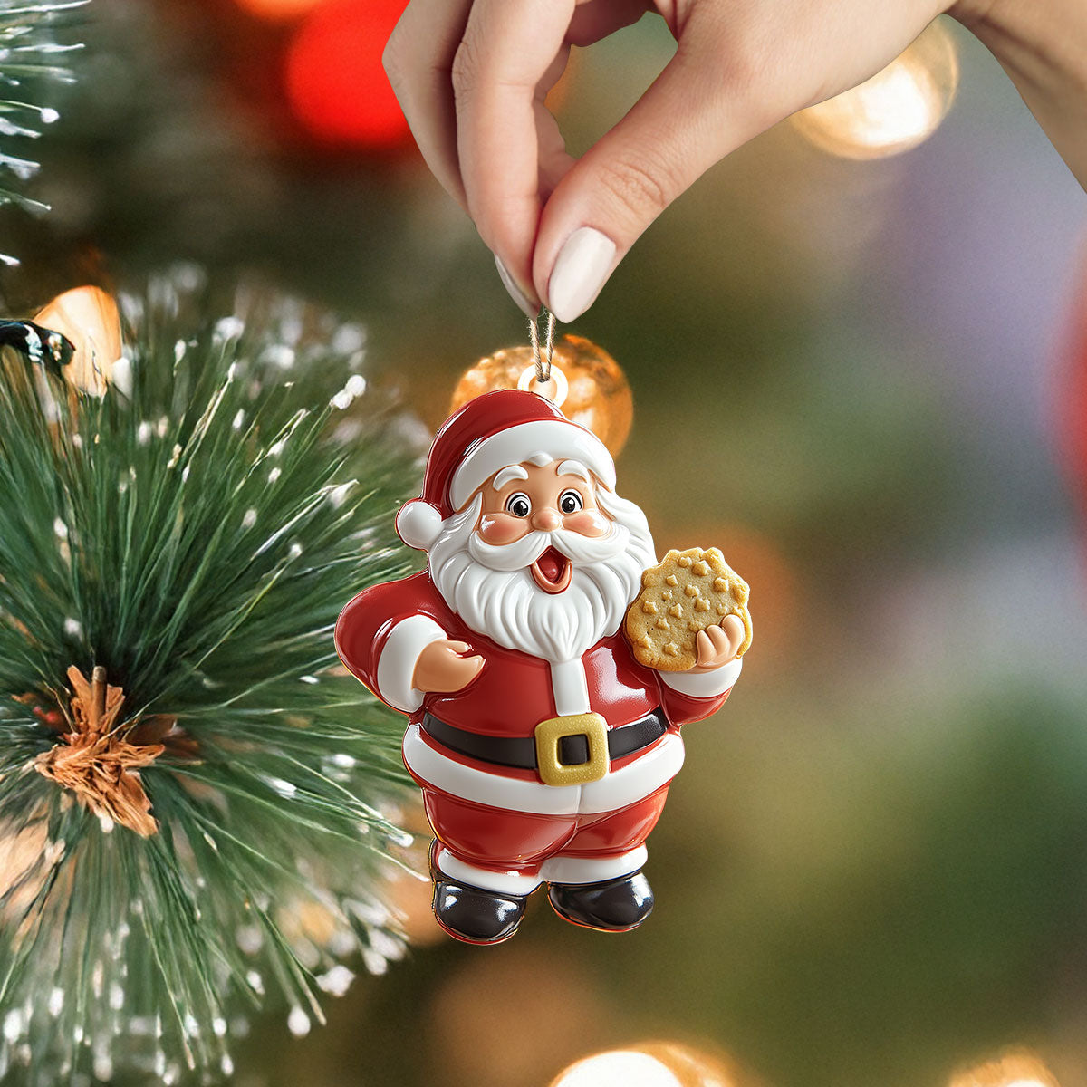 Shineful 2D Acrylic Ornament - Santa's Sweet Treat