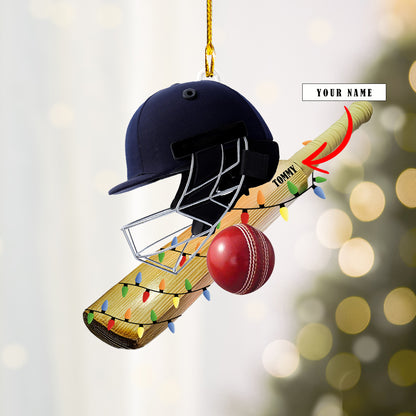 Shineful 2D Acrylic Ornament Personalized Cricket Set