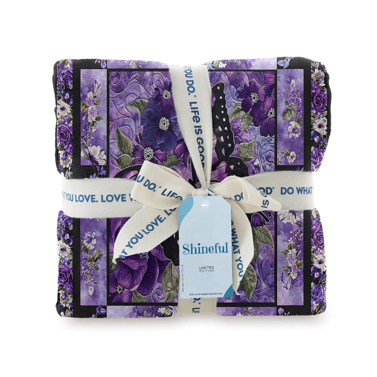 Shineful Fleece Blanket Gorgeous Purple Butterfly Flowers