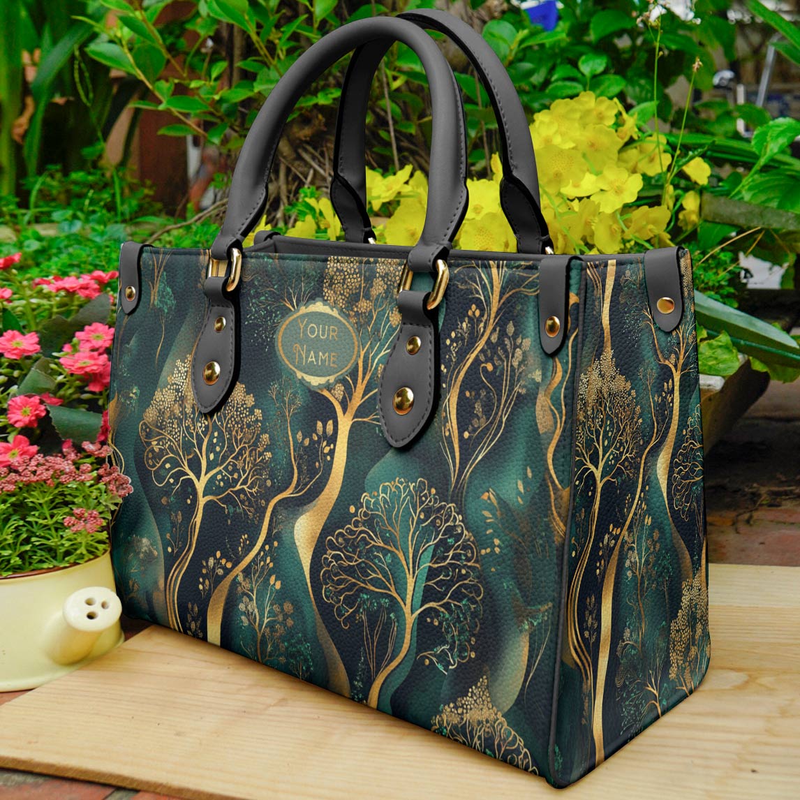 Shineful Leather Bag Emerald Dreams