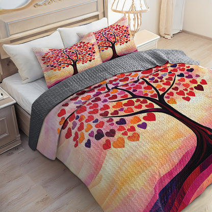 Shineful All Season Quilt 3-Piece Set Tree Of Love