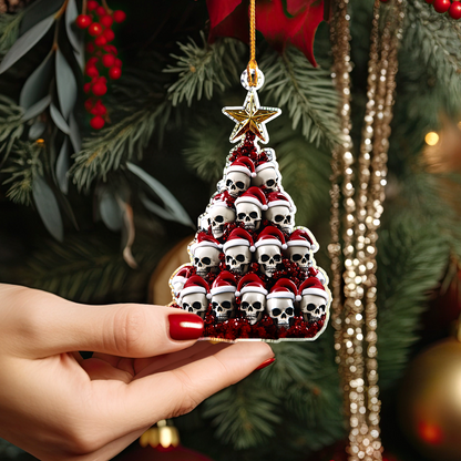 Shineful 2D Acrylic Ornament Merry Gothmas Skull Christmas Tree