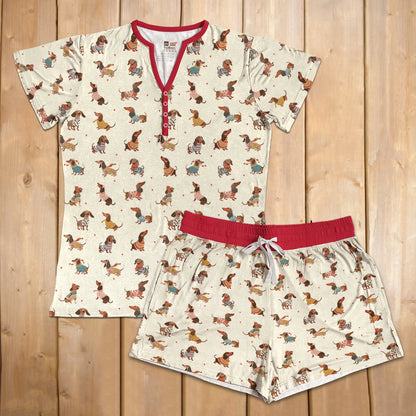 Shineful Pajama Shorts Dachshund Style Wiener