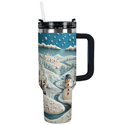 Shineful Glossy Tumbler Winter Village