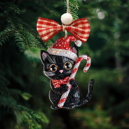 Shineful 2D Acrylic Ornament Twinkling Black Cat