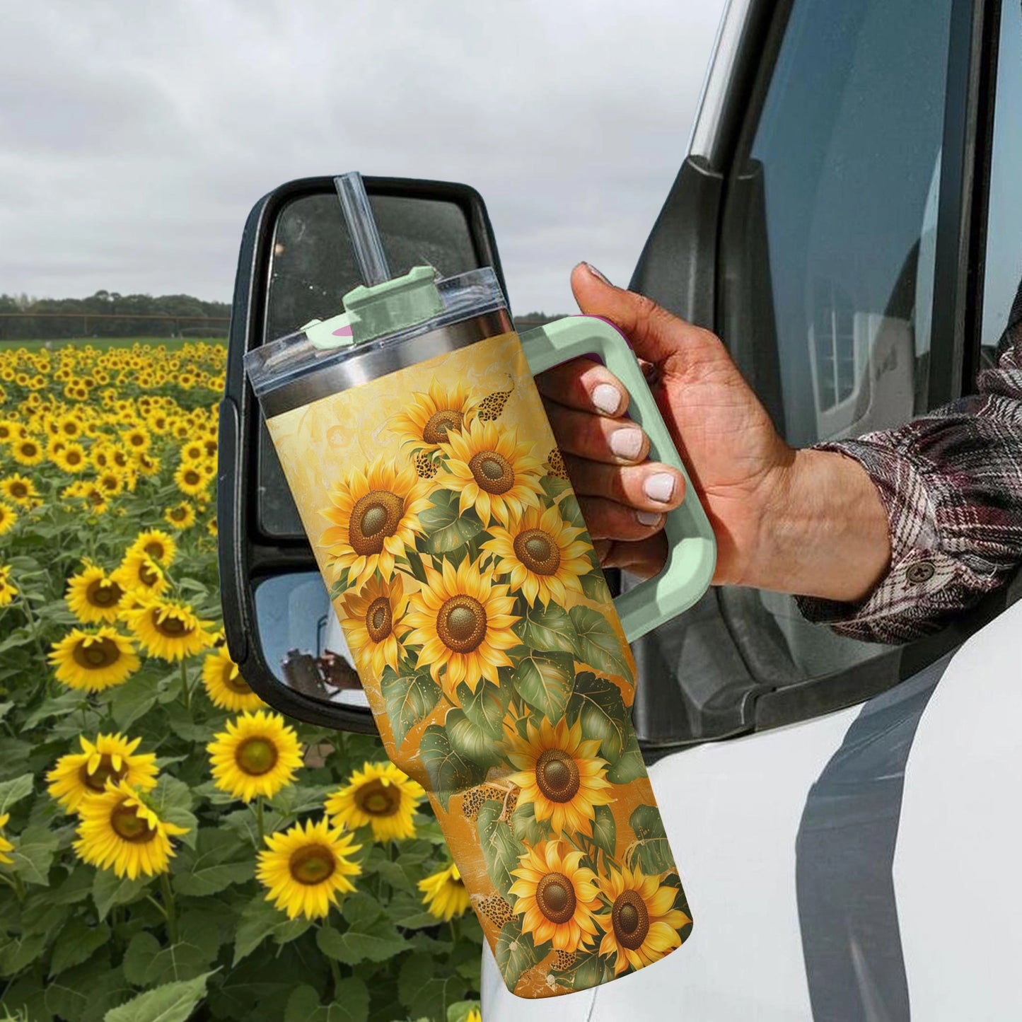 Verre brillant Tournesol Golden Bloom Elegance