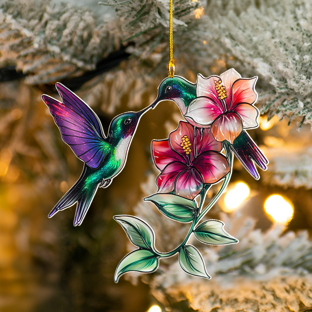 Shineful 2D Acrylic Ornament - Humming Blossom