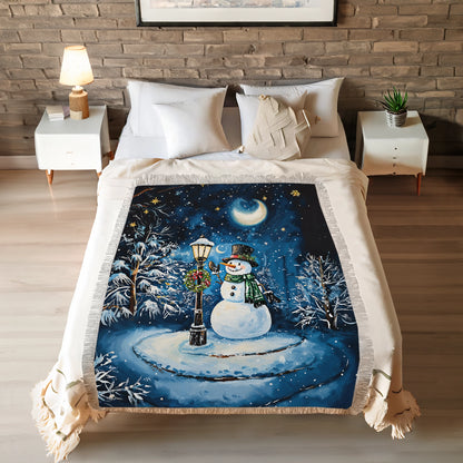 Shineful Woven Tapestry Throw Blanket - Frosty Night