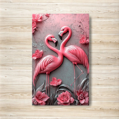 Shineful 2D Metal Sign Pink Flamingo