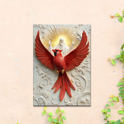 Shineful 2D Metal Sign Cardinal's Divine Flight