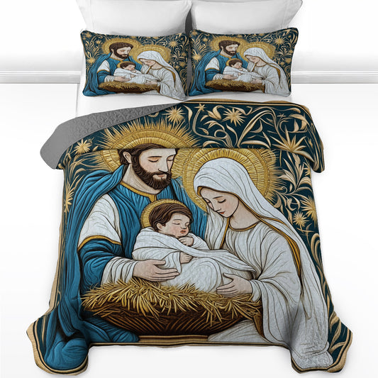 Shineful All Season Quilt 3-Piece Set The Holy Family