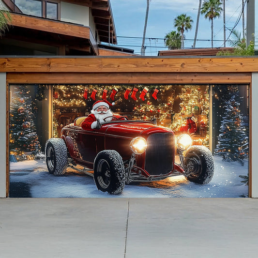 Shineful Garage Door Banner Decoration - Holiday Christmas Car