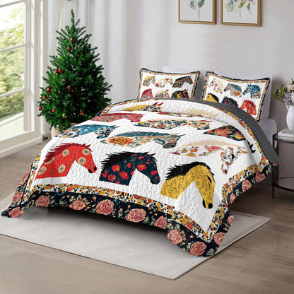 Shineful All Season Quilt 3-Piece Set Boho Stallion