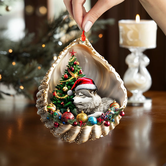 Shineful 2D Acrylic Ornament Holiday Wolf Shell