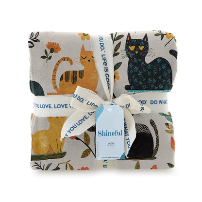 Shineful Fleece Blanket Purrfect Dreams Cat