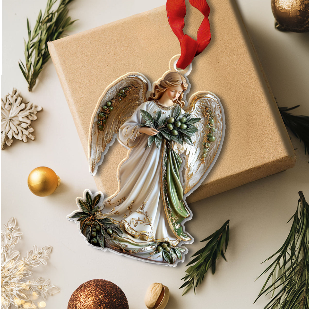 Shineful 2D Acrylic Ornament - Guardian Angel