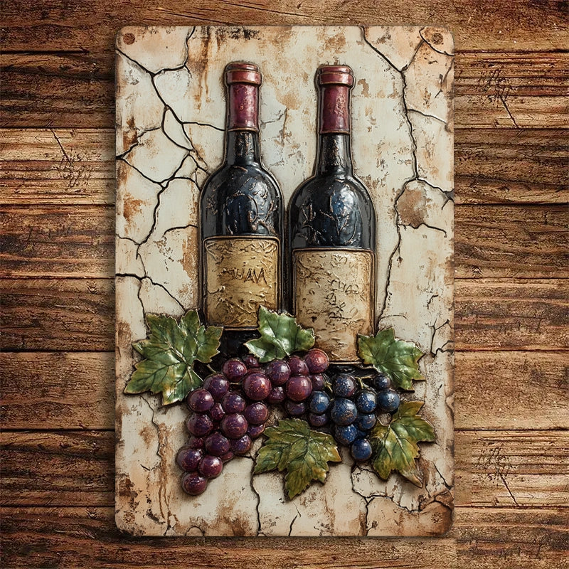 Shineful 2D Metal Sign Rustic Wine Haven