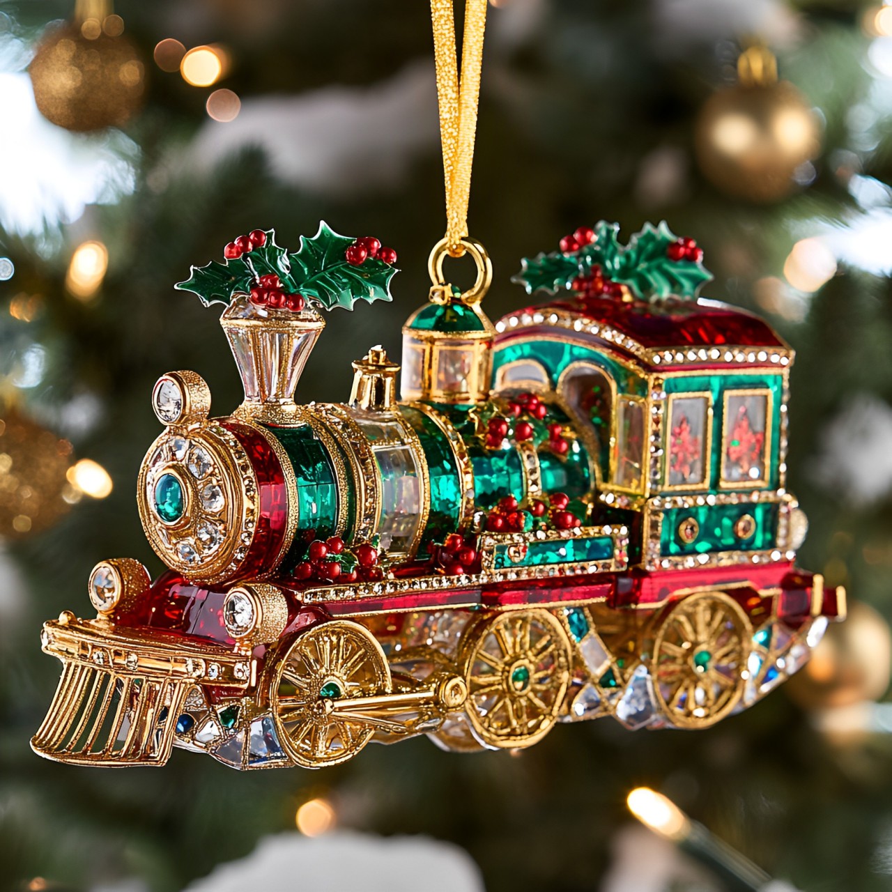 Shineful 2D Acrylic Ornament Christmas Magical Train