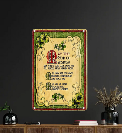 Shineful 2D Metal Sign Sample Timeless Irish Prayer