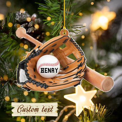 Shineful 2D Acrylic Ornament Home Run Baseball Christmas