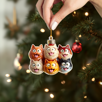 Shineful Personalized 2D Acrylic Ornament My Kitty Crew