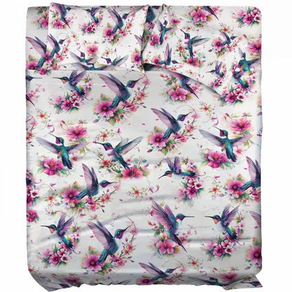 Shineful 4-Piece Bed Sheet Set Hummingbird Heaven