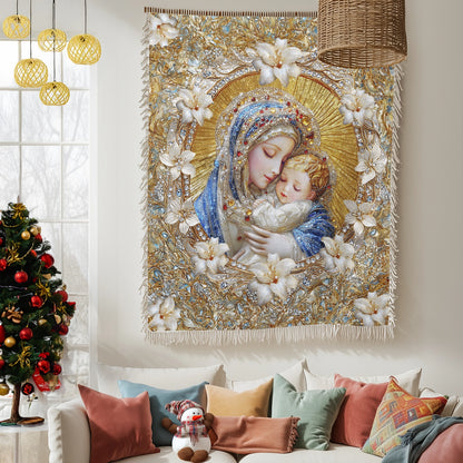 Shineful Woven Tapestry Throw Blanket - Holy Embrace