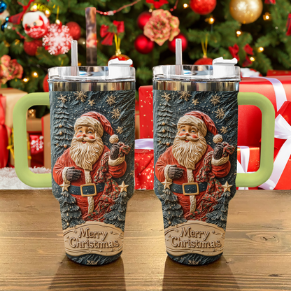 Shineful Glossy Tumbler Merry Santa Delight