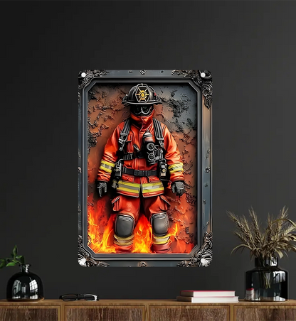 Shineful 2D Metal Sign Firefighter's Sacrifice