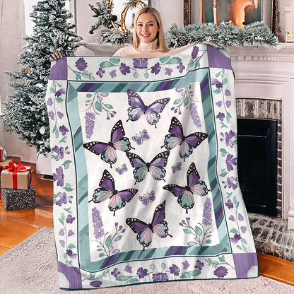 Shineful Fleece Blanket Butterfly Bliss