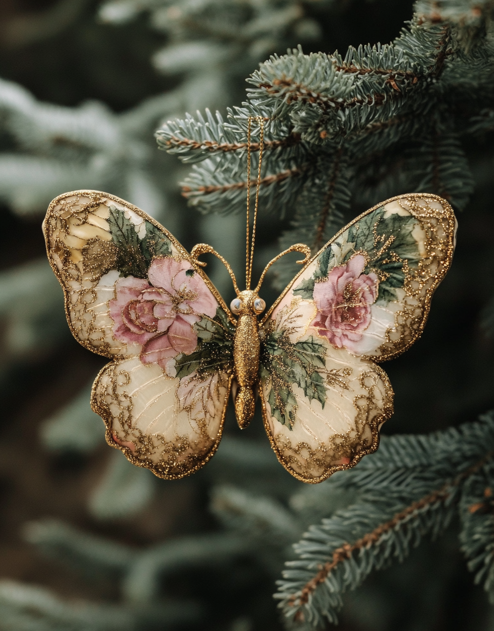 Shineful Acrylic Ornament Floral Butterfly