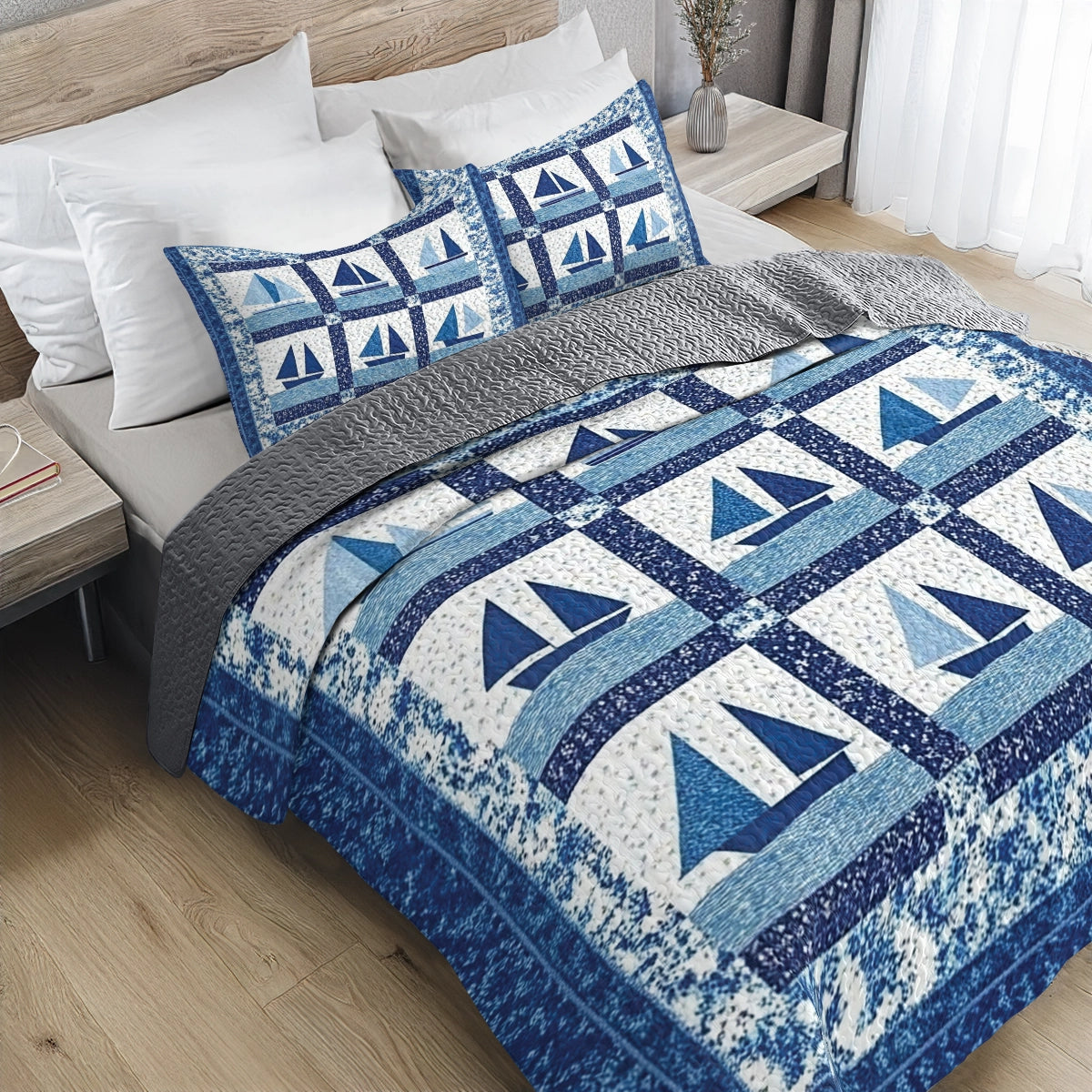 Shineful All Season Quilt 3-Piece Set - Sail Away