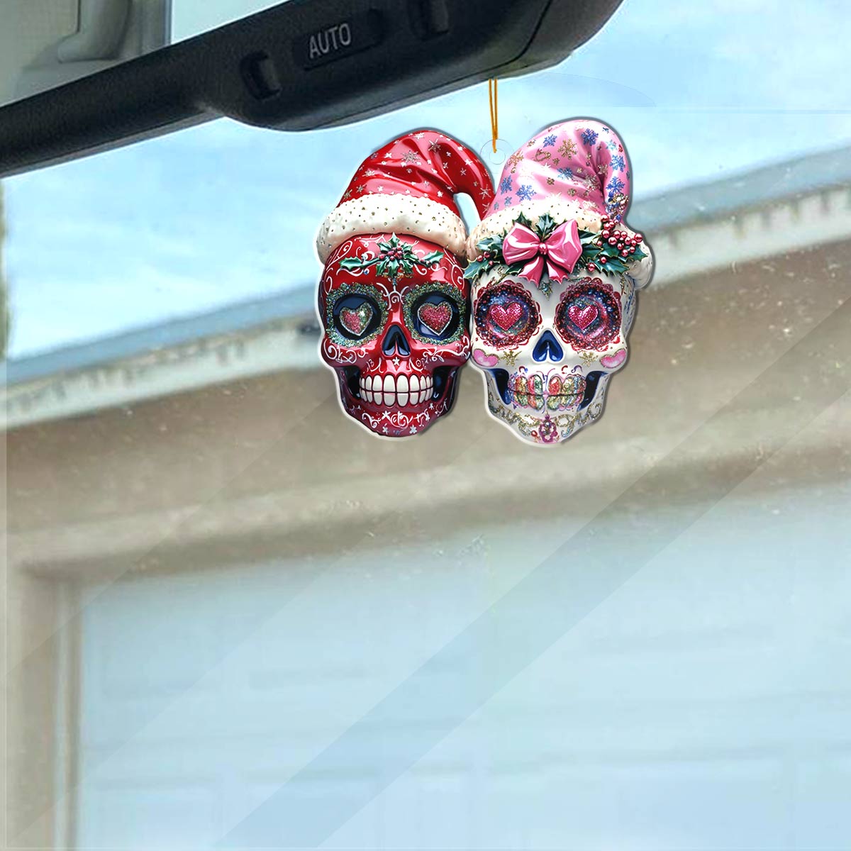 Shineful 2D Acrylic Ornament Pretty Chistmas Sugar Skulls Love