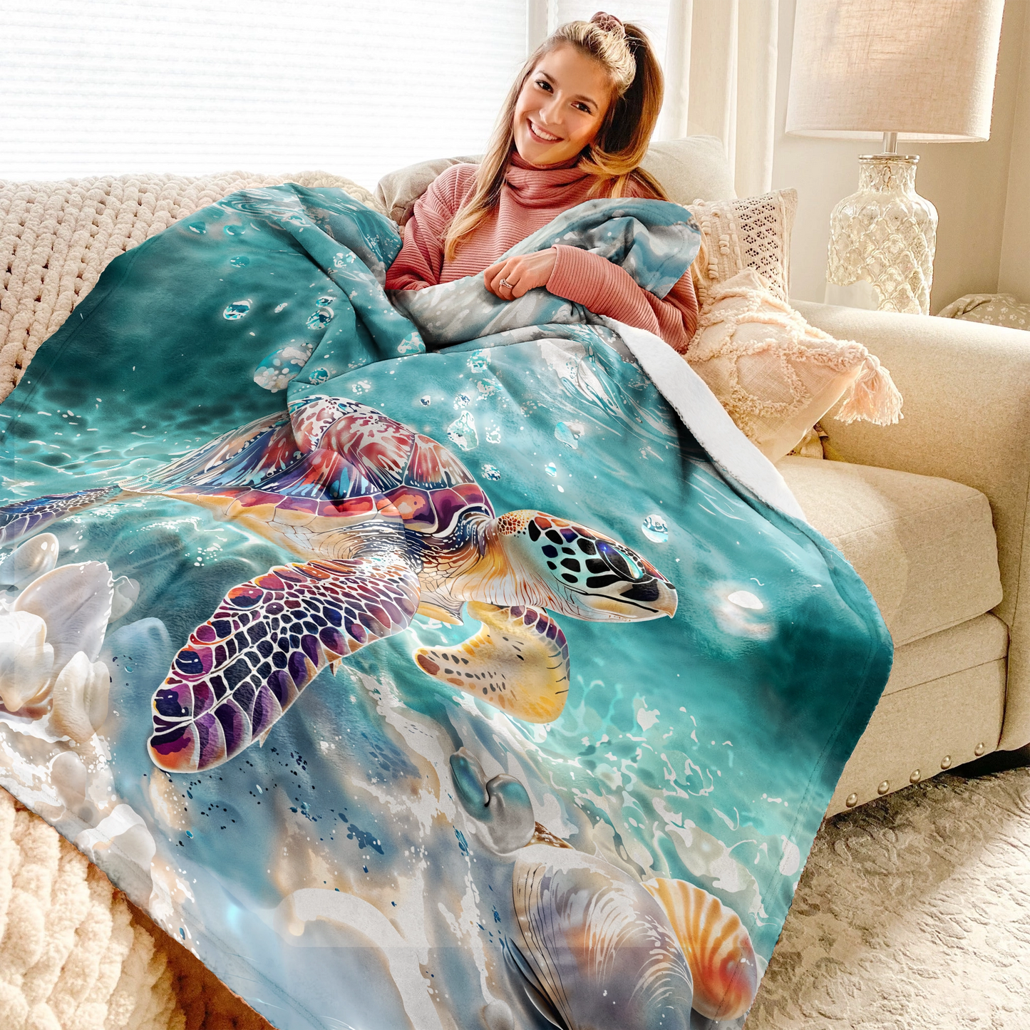 Shineful Fleece Blanket Sea Treasure