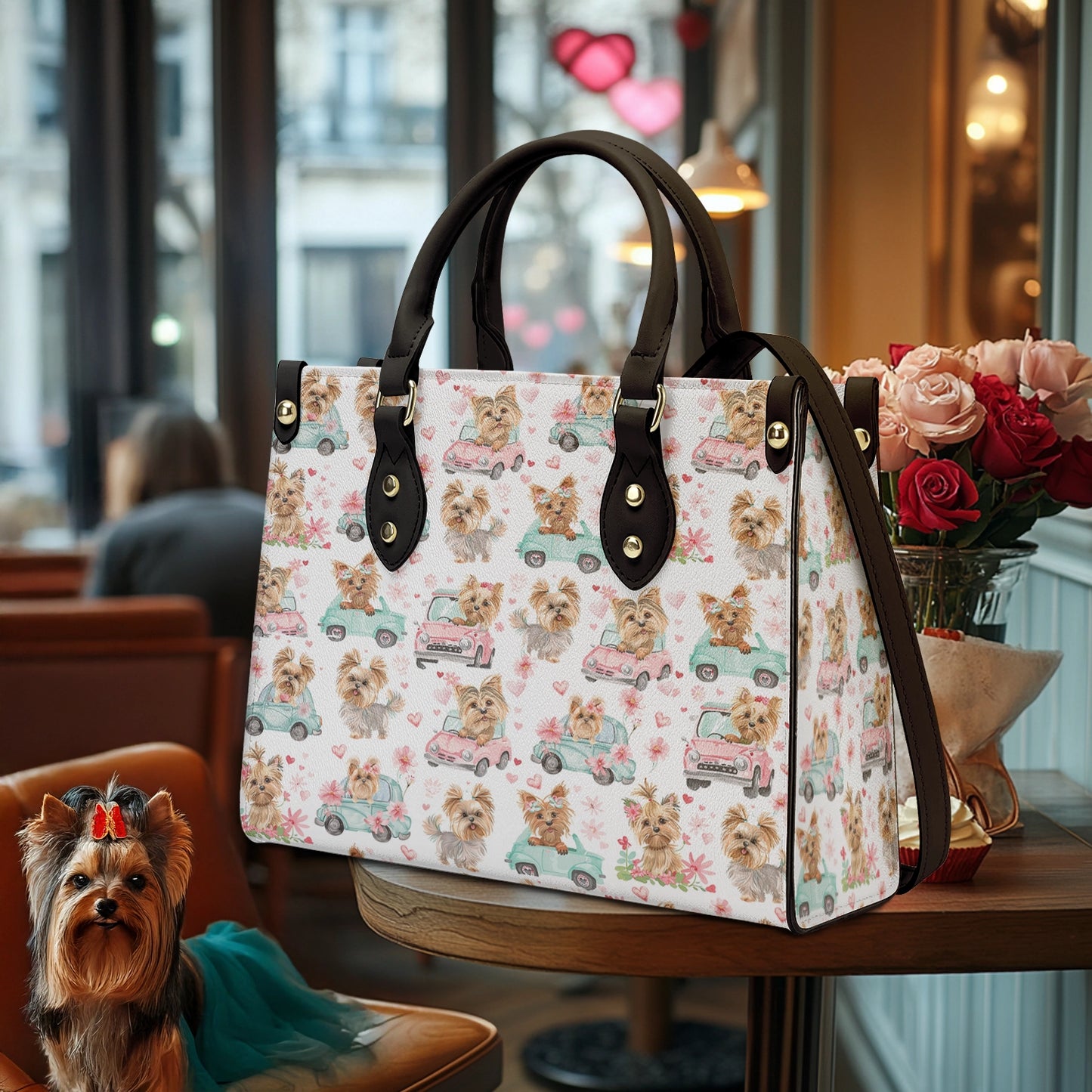 Shineful Leather Bag Yorkie Love