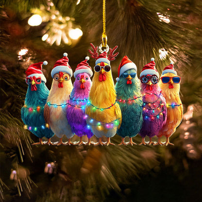 Shineful 2D Acrylic Ornament - Festive Flock Fun