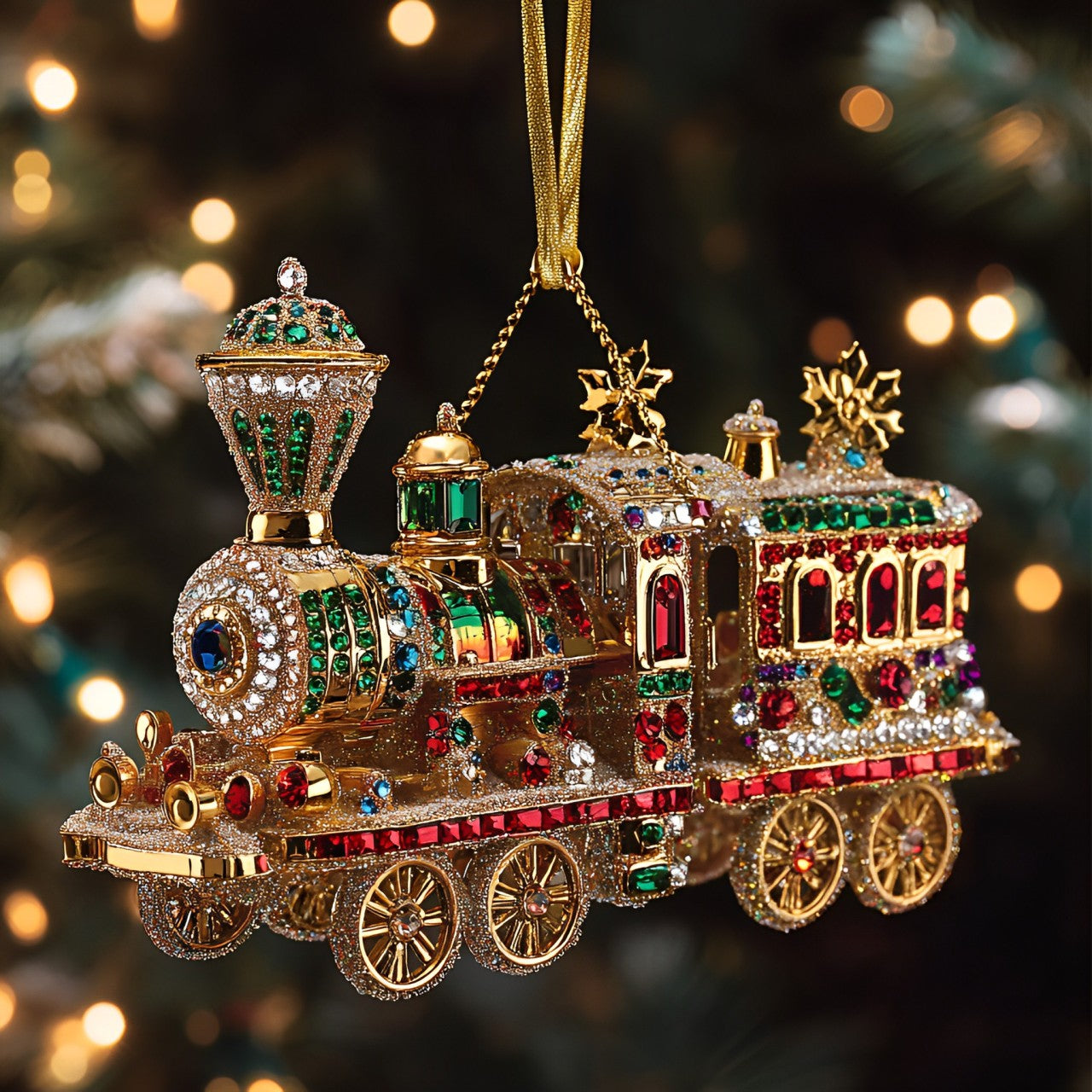 Shineful 2D Acrylic Ornament Christmas Magical Train