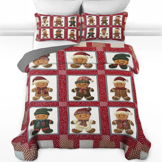 Shineful All Season Quilt 3-Piece Set Gingerbread Dreams