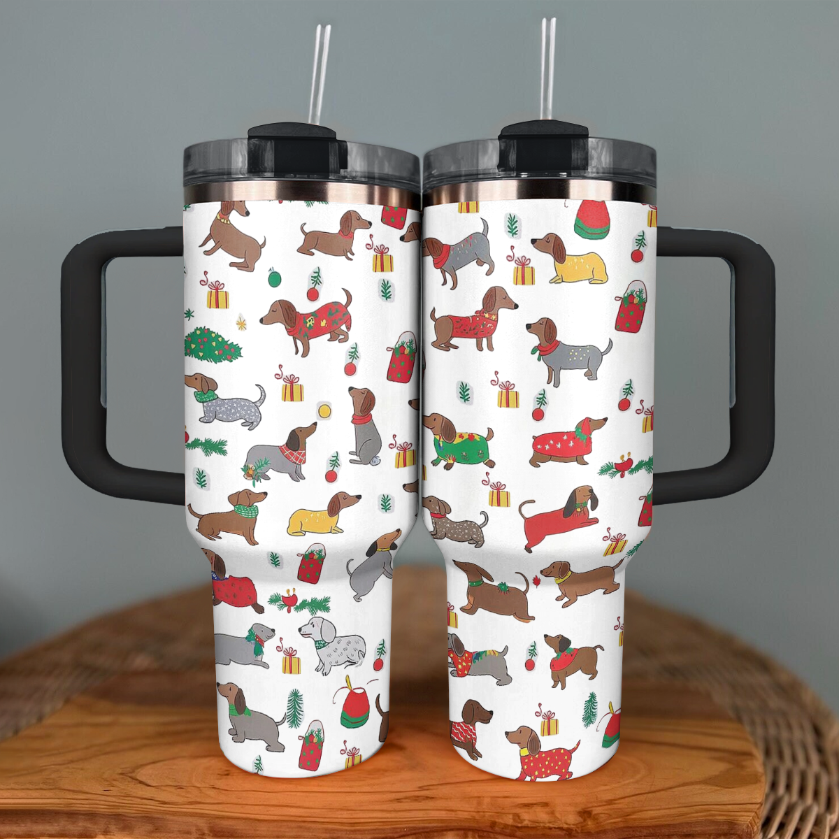 Shineful Tumbler Weihnachten Dackel Cheer