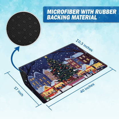 Shineful Ultra-Thin Non Skid Floor Mat, Kitchen Rugs Christmas Market